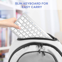 Keyboard Nirkabel Abs Portabel Ramping X5 Terlaris untuk Mac PC iPhone iPad IOS Android Windows
