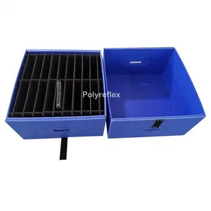 Großhandel kundenspezifischer PP-Gewelltes-Gehäuse-Speicherbox aus Kunststoff mit Teilern