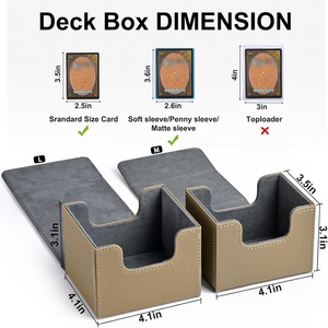 Custom all'ingrosso 13 colori Custom Custom in pelle magnetica 100 scatola di carte collezionabili per gioco di carte TCG - Product Image 2