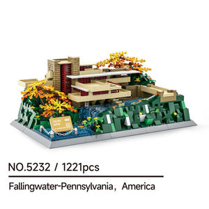 Wange 5232 Fallingwater Pennsylvania America Building Attractions Small Particles Assemble Building Block Bricks Set Plastic Toy - Product Image 6
