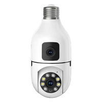 Cámara Bombilla Inteligente HD 4MP E27, Modo Privado, Inalámbrica, 360 PTZ, Doble Lente, Seguridad Wifi con Tecnología IP, Acceso a Red