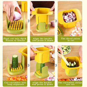 Wholesale Multifunctional Vegetable Hand-pressed Mini Manual Hand Press Potato Diced <b>Salad</b> Cutter - Product Image 2