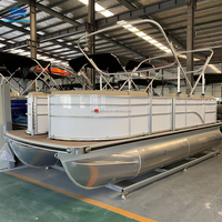 Bateaux pontons à un étage de 17 pieds, de haute qualité et bon marché, fournis en usine, bateaux de pêche sportive pour barbecue, bateaux de fête à vendre