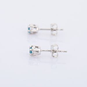 Esta hermosa colección Pida hecha a mano 100% Topacio azul natural Stud Pendiente 14K Oro blanco sólido Joyería Única de moda - Product Image 3