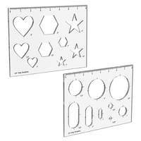 Modèles de routeur d'incrustation de noeud papillon de 7.75 pouces Outil de mesure du bois d'incrustation de papillon en acrylique