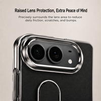 Étui de protection pour objectif C0522 en cuir végétalien avec support pliable pour iPhone Duo