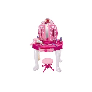 Tavolino da toeletta in plastica rosa con luci e musica, specchio apribile, giocattolo per trucco per bambine, <span class=keywords><strong>giochi</strong></span> di ruolo per bambini - Product Image 2