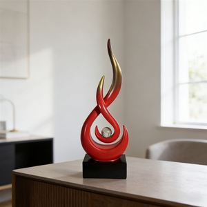 Escultura Moderna de Resina con Diseño Abstracto de Llama, con Temas de Ángeles, Budismo y Amor, para Decoración del Hogar - Product Image 3