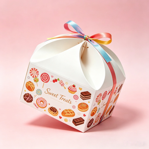 Boîte à gâteau carrée <span class=keywords><strong>pour</strong></span> animaux de compagnie avec couvercle transparent <span class=keywords><strong>pour</strong></span> pâtisseries et chocolats, idéale <span class=keywords><strong>pour</strong></span> les donuts, les biscuits et les gâteaux - Product Image 1