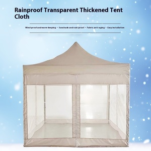 Tente pliante d'extérieur <span class=keywords><strong>3m</strong></span> x <span class=keywords><strong>3m</strong></span> avec auvent, toile transparente, porte zippée, abri solaire, couverture Oxford monocouche pour mariage, <span class=keywords><strong>baie</strong></span> de 5m - Product Image 4