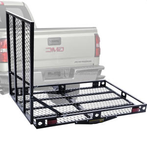 Heavy Duty 500LBS Utilitaire Panier Pliant Rampe Mobilité Scooter Fauteuil Roulant <span class=keywords><strong>Transporteur</strong></span> En Acier Remorque Attelage Montage Cargo Carrier - Product Image 2