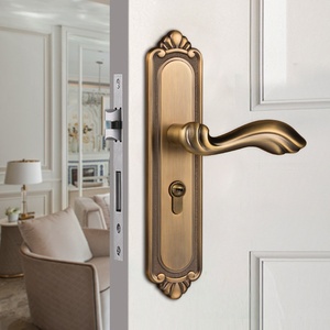 Prix d'usine – Ensemble de poignées de porte intérieures en alliage de zinc de style rétro européen pour portes en bois, appartements et maisons – Installation facile - Product Image 2