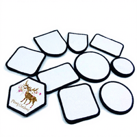 Écusson de sublimation vierge Écussons d'impression par sublimation personnalisés Écussons vierges de logo à repasser sur transfert de chaleur pour sublimation