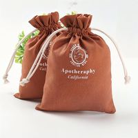 Pochette à savon pour bougie en coton et lin imprimée avec logo personnalisé Sac cadeau écologique à cordon