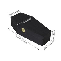 Urna Funeraria de Madera Negra de Lujo Personalizada al por Mayor, Caja Conmemorativa Gótica Ecológica para Cenizas de Perros y Gatos, Suministro Directo de Fábrica