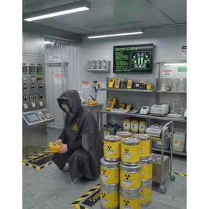 Combinaison de protection industrielle anti-pollution, vêtements de travail isolants résistants aux radiations pour laboratoire et site chimique - Product Image 2
