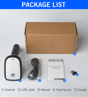 Escáner de código de barras USB inalámbrico de 2200mAh 1D 2D Lector de código de barras QR para tableta Android Pago móvil-en stock