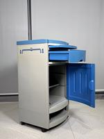Table de chevet roulante YXZ-803 avec rangement pour chaussures, table de nuit mobile avec roulettes et armoire cachée