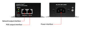 High <b>Power</b> 10/100/1000Mbps Gigabit Ethernet POE Injector 90W Standard IEEE802.3af/at/bt DC52V 2.88A for Network <b>Switches</b> Cameras - Product Image 1
