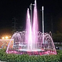 Fuente de Proyección en Pantalla de Agua Flotante sobre la Superficie del Lago, Película Holográfica 3D para Pantalla de Agua, Parque Temático de la Zona Turística