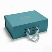 Boîte cadeau pliable personnalisée, conçue avec fermeture magnétique, pour vêtements, chaussures, emballage vide, boîtes cadeaux avec poignée