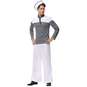 Nueva llegada hombres blanco marinero juego <span class=keywords><strong>de</strong></span> rol traje Casual Simple <span class=keywords><strong>Halloween</strong></span> Cosplay disfraces <span class=keywords><strong>para</strong></span> adultos - Product Image 4