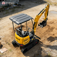 Nouvelle mini-pelle de 2 tonnes 2026, moteur personnalisé, EPA Euro 5, assurance qualité, livraison gratuite pour une utilisation en construction