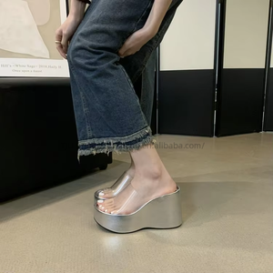 Sandalias de Verano para Mujer, Nuevas, a la Moda, de Plataforma, Transparentes, Antideslizantes, con Plantilla de Goma, Cómodas, Venta al Por Mayor de Fábrica - Product Image 5