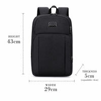 Sac à dos professionnel extensible en polyester avec logo personnalisé OEM ODM pour les trajets domicile-travail et les voyages d'affaires