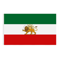 Drapeau d'Iran en polyester 90x150cm, léger, imperméable, portable, avec logo personnalisé, pour usage extérieur, vente en gros