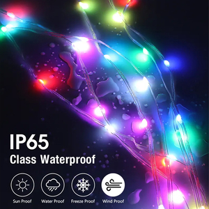 Guirlande lumineuse de Noël extérieure en fil de cuivre souple PVC, indice de protection IP65, pour décorations de Noël - Product Image 5