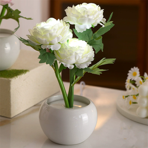 Led Flower <strong>Pot</strong> <strong>Night</strong> Light Bedside Desk Light for Home Wedding Party Decor Rose Flower Table Lamp - Product Image 4