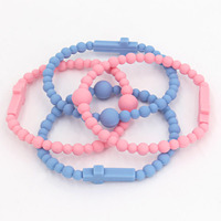 Bracelet de perles de silicone croisées, bracelets religieux en caoutchouc, cadeaux de bébé catholique chrétien pour hommes enfants femmes