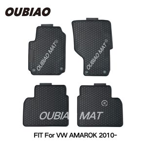 <span class=keywords><strong>Tapis</strong></span> de sol de voiture toutes saisons de haute qualité pour Volkswagen <span class=keywords><strong>AMAROK</strong></span> 2010- en PVC, épaisseur 10 mm, ensemble complet de 4 pièces, protection intégrale - Product Image 2