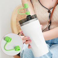 Capuchon de couverture de paille en silicone de 10mm Topper Pointes de paille anti-poussière à boire réutilisables Couvercles compatibles avec les accessoires de tasse de 40oz 30oz 20oz
