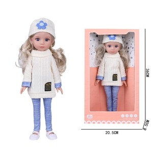 Mignonnes poupées en vinyle de <span class=keywords><strong>36cm</strong></span> pour filles jouets pour enfants poupées corps et tête avec plus de vêtements poupée pour filles - Product Image 6
