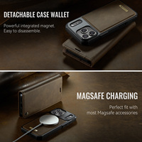 Casing HP Kulit PU Anti-RFID dengan Slot Kartu Banyak dan Penyangga Lepas, Langsung dari Pabrik ODM, Kompatibel dengan Seri Apple