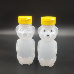 Bouteille de miel en plastique transparente écologique non toxique de 250 ml avec bouchon à clapet en silicone et valve, pot en PET pour sirop de poire et sauces - Product Image 4