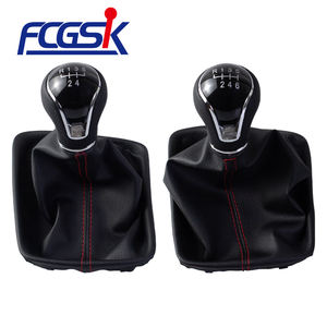 Pommeau de levier de vitesse Offre Spéciale 5 6 vitesses pour <span class=keywords><strong>Seat</strong></span> <span class=keywords><strong>Leon</strong></span> III MK3 2012-2020 pommeau de vitesse de voiture avec couvercle de botte en cuir noir - Product Image 1