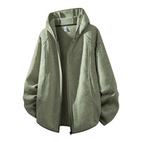 Veste à capuche zippée pour homme, manches longues, coupe ample, motif uni, style coréen, nouvelle collection automne 2025, tendance jeune