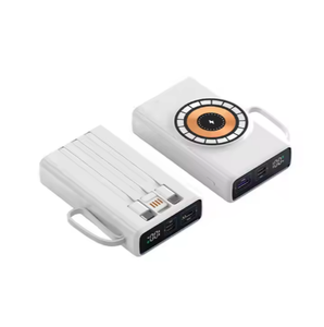Banque d'alimentation portable magnétique extérieure 10000mAh et 20000mAh à prix d'usine avec support de station d'alimentation par câble Micro USB et Type-C - Product Image 3