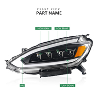 Nouveaux phares LED pour Nissan Sylphy 2016-2018, lentille de projection LED, clignotant dynamique, accessoires de voiture, mise à niveau Plug and Play