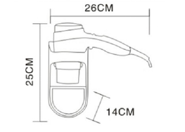 Sèche-cheveux électrique mural puissant de 1600 W pour hôtel, séchage rapide, faible bruit, en plastique ABS pour usage domestique - Product Image 6