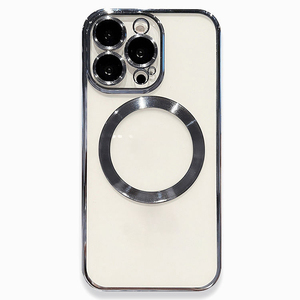 Cargador inalámbrico magnético contraportada TPU funda de teléfono de carga para iPhone 14 Pro Max funda de Metal - Product Image 2