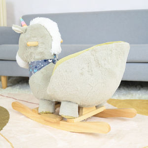 Cheval <span class=keywords><strong>à</strong></span> <span class=keywords><strong>bascule</strong></span> <span class=keywords><strong>licorne</strong></span> <span class=keywords><strong>en</strong></span> <span class=keywords><strong>bois</strong></span> pour enfants, jouet <span class=keywords><strong>en</strong></span> peluche <span class=keywords><strong>à</strong></span> chevaucher - Product Image 3