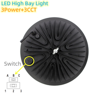 NUEVA FÁBRICA DE Shenzhen Mejor precio 150W 200W 240W 3CCT Luz LED de alta Bahía seleccionable IP65 Iluminación de almacén industrial a prueba de agua