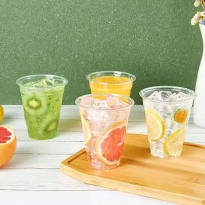 Vasos Desechables de Plástico con Tapa para Té, Leche, Bebidas de Frutas, Boba, Café Helado para Llevar - Product Image 2