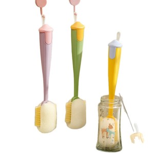 4 In 1 Cup <b>Brush</b> With Long Handle For Cleaning Baby Bottles And Water Cups Yellow - Product Image 3