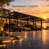 Abri de voiture en aluminium robuste, pergola, garage, abri personnalisé pour trois voitures, abri extérieur pour véhicules, fabricant direct d'usine