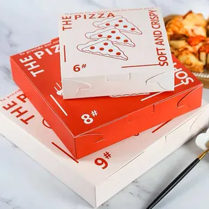 Venta caliente personalizado barato precio al por mayor caja de cartón para pizza proveedor 12 18 pulgadas impresión personalizada caja de pizza amarilla laminada caja de pizza